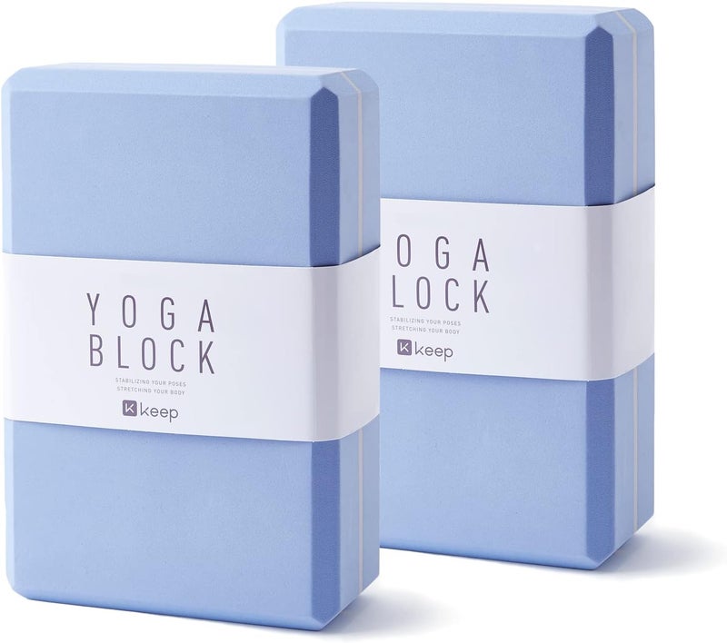 Keep Yoga Block, High-Density EVA Foam 2 Pack Yoga Block with Non-Slip Textured Surface, Supportive, Lightweight - Ideal for Yoga - Image 1
